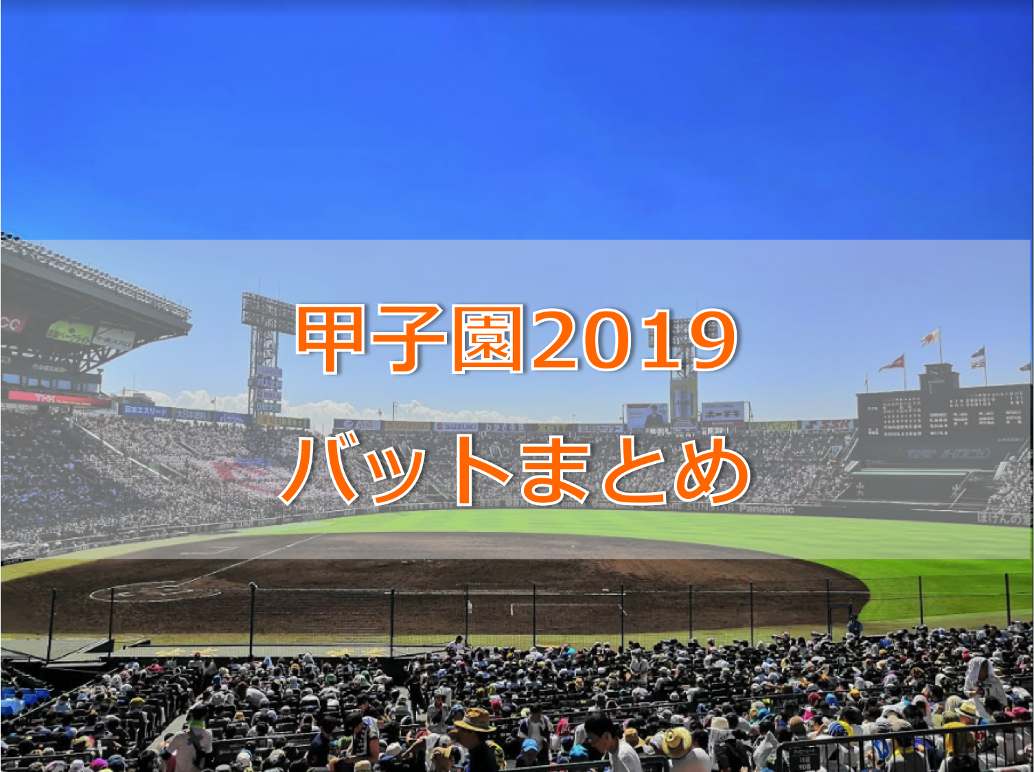 甲子園 甲子園出場選手道具まとめ バット篇 19年夏 バックネット裏から見る野球