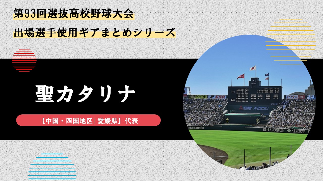 センバツ 聖カタリナ高校ベンチ入りメンバーと野球道具まとめ 21年春 バックネット裏から見る野球